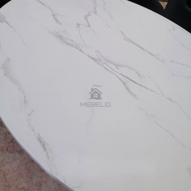 Стол раскладной TML-655 VETRO 120x120 Белый Мрамор фотография