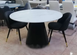 Стол раскладной TML-655 VETRO 120x120 Белый Мрамор