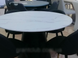 Стол раскладной TML-655 VETRO 120x120 Белый Мрамор