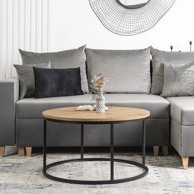Журнальный столик LELLA MAX  MEBEL ELITE 80x80 Дуб Золотой фотография