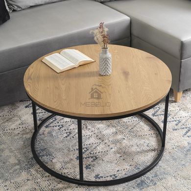 Журнальный столик LELLA MAX  MEBEL ELITE 80x80 Дуб Золотой фотография