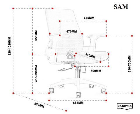 Компьютерное кресло SAM Intarsio Серый/белый каркас фотография