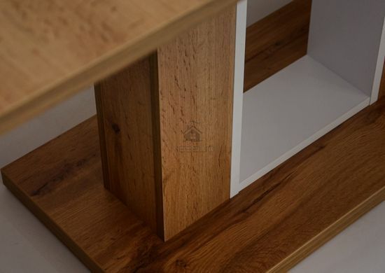 Раскладной стол TITAN D/B Intarsio 140(180)x80 Белая аляска РЕ / Дуб Тахо фотография