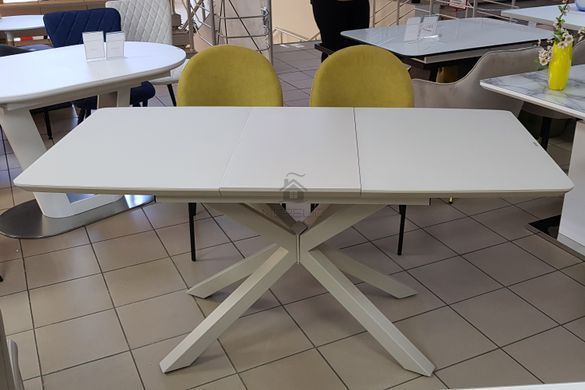 Стіл Обідній DAOSUN DT 888B 140-90 Білий Мармур фотографія