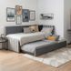 Кровать 90x200 MEBEL ELITE VILLEMO Velvet Серый