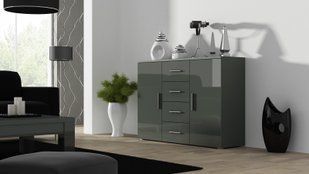 Комод UNI Cama 132 Сірий Мат / Сірий Глянець фотографія