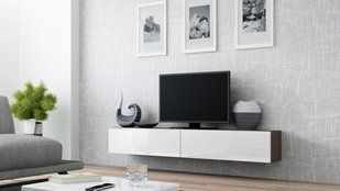 ТВ Тумба VIGO RTV Cama 140 Лате Мат / Білий Глянець фотографія