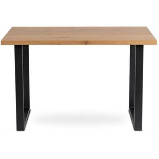 Стіл MEBEL ELITE ALTE 120х65 см Золотий дуб / Чорний фотографія