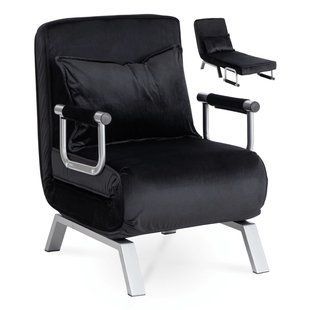 Кресло раскладное MEBEL ELITE BART Velvet&nbsp;Черный