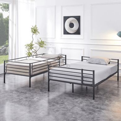 Двоярусне ліжко 90x200 см MEBEL ELITE TRES  чорний фотографія
