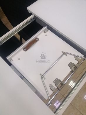 Стіл розкладний TML-765-1 VETRO 120x80 Матовий Білий фотографія