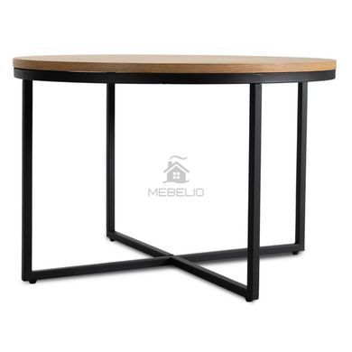 Журнальний столик HANTEL MEBEL ELITE 70x70 Дуб золотий/ Чорний фотографія