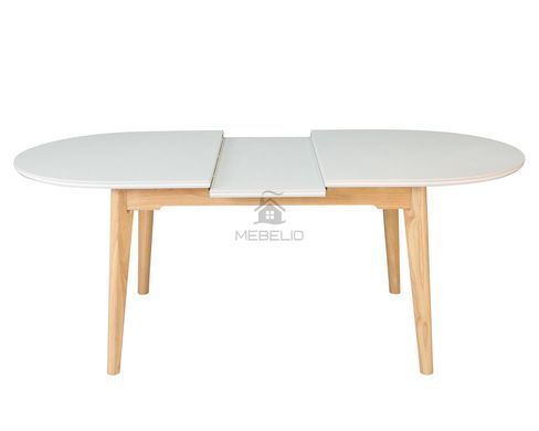 Стіл ALBERTO CERAMIC Intarsio 160(200)*90 бежевий мат/дерево фотографія