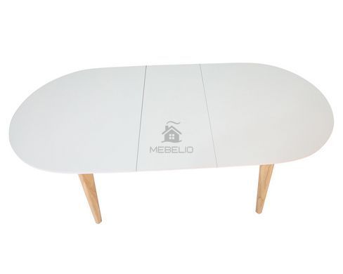 Стіл ALBERTO CERAMIC Intarsio 160(200)*90 бежевий мат/дерево фотографія