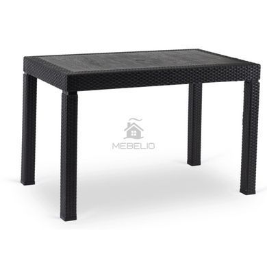 Комплект садовой мебели MEBEL ELITE стол FARGO + 4 стулья WALDI Черный