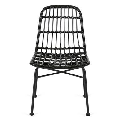 Комплект садовой мебели MEBEL ELITE стол FARGO + 4 стулья WALDI Черный