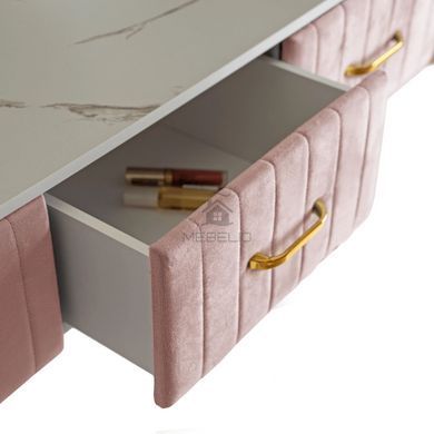 Туалетный столик с креслом MEBEL ELITE SANDY Розовый / золотой фотография