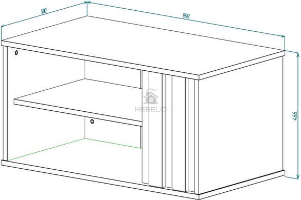 Журнальный столик T2 AD Intarsio 90x50 Антрацит/Дуб Артизан фотография