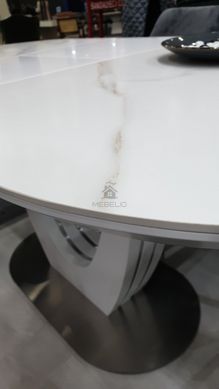 Стіл розкладний TML-865-1 VETRO 120x80 Білий Мармур фотографія