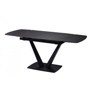 Стол раскладной ELVI BLACK MARBLE Concepto 120(180)x80 Керамика Матовый Черный фотография