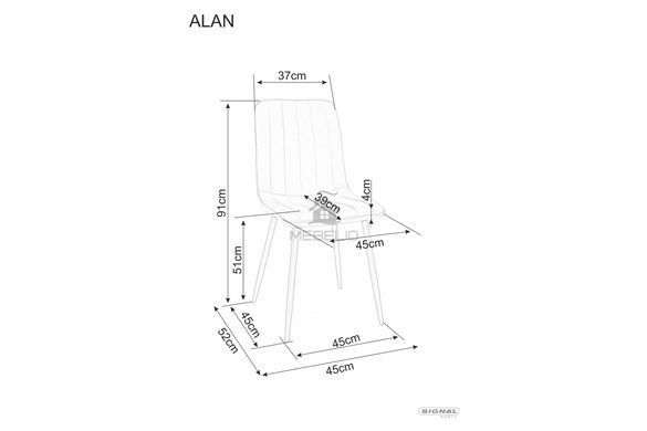 Стул Alan Velvet Signal Оливка фотография