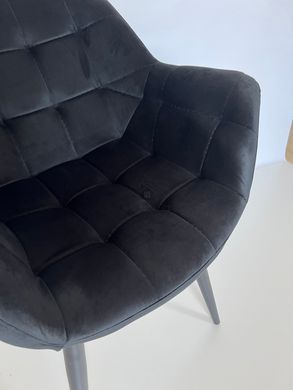 Кресло ELEGANTE Velvet Intarsio Черный фотография