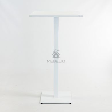 Стіл Tetra light bar Lovko   60 х 60 білий метал / білий ДСП (текстура) фотографія