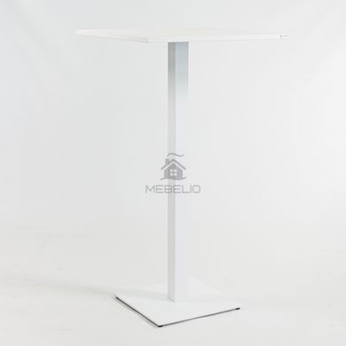 Стіл Tetra light bar Lovko   60 х 60 білий метал / білий ДСП (текстура) фотографія