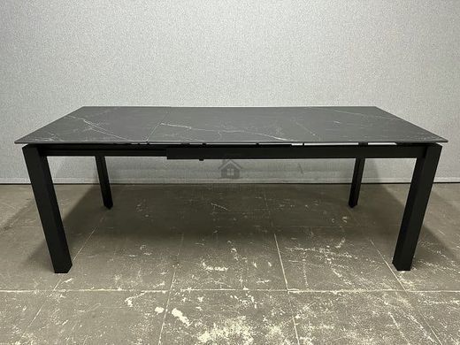Стол Раскладной ЛАРС Prestol 140/200x80 Керамика Черный Мат / Черный фотография