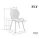 Стілець FLY Velvet Intarsio чорний каркас/капучино