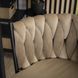 Барний стілець оксамитовий MEBEL ELITE FLORES Velvet бежевий / чорний
