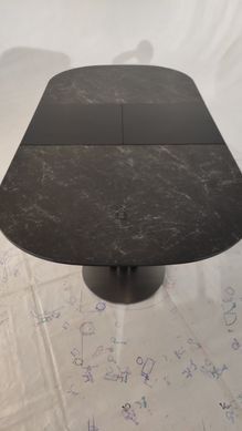 Стіл розкладний TML-865-1 VETRO 120x80 Чорний Онікс фотографія