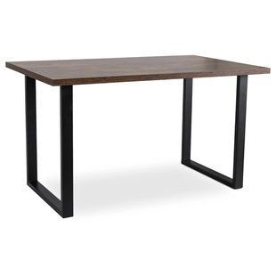 Стіл  MEBEL ELITE GLOS 135х80 см Дуб Рустик / Чорний фотографія