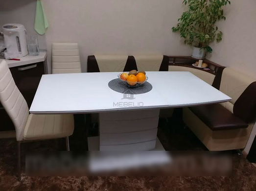 Стол раскладной TMM-50-1 VETRO 120x80 Белый Матовый фотография