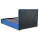 Кровать двуспальная бархатная MEBEL ELITE CROS Velvet 140x200 см Синий