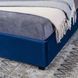 Кровать двуспальная бархатная MEBEL ELITE CROS Velvet 140x200 см Синий