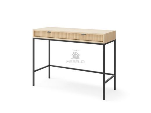 Стол туалетный Perfect Home Новая/Nova с 2 ящиками и черными ножками T104 Дуб веченца фотография