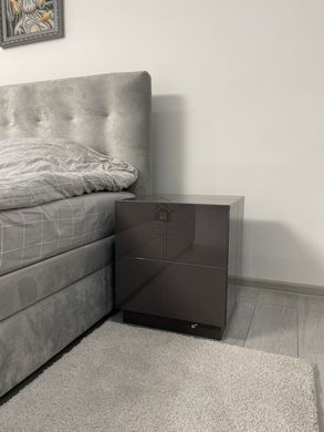 Прикроватная тумба (комплект 2шт) REJA Cama Графит глянец фотография