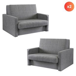 Набор из 2х раскладных кресел MEBEL ELITE MILAN 2, 135 см MEBEL ELITE Серый/ткань