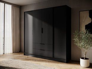 Шкаф для одежды Perfect Home Келли / Kelly 4D 4-дверный Черный фотография
