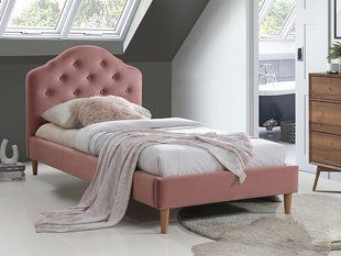 Ліжко CHLOE VELVET Signal 90x200 Антична Троянда фотографія