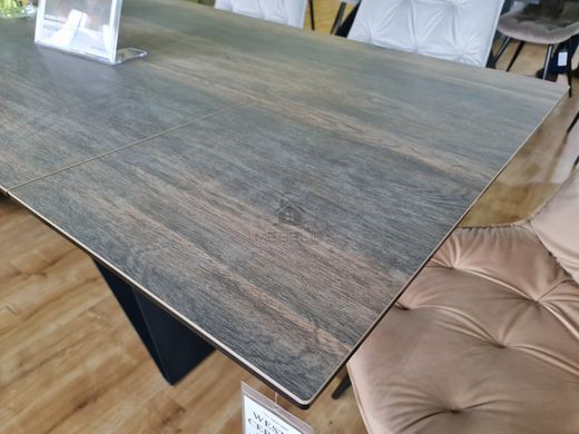 Стіл Обідній WESTIN CERAMIC Signal 160(240)X90 Ефект Дерева / Чорний фотографія