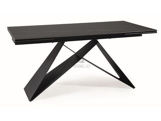 Стіл Обідній WESTIN CERAMIC Signal 160(240)X90 Ефект Дерева / Чорний фотографія