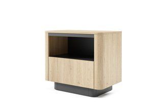 Тумба приліжкова Perfect Home Торро / Torro 1S/63 з 1 шухлядою Дуб кремона/чорний фотографія
