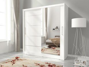 Шафа-купе Perfect Home Мая I Алю / Maja I Alu 180 2-дверна з дзеркалом Білий фотографія