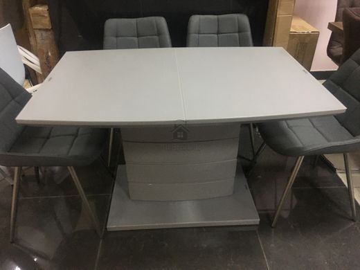 Стол раскладной TMM-50-1 VETRO 120x80 Светло-Серый Матовый фотография