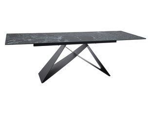 Стіл Обідній WESTIN CERAMIC Signal MORSKI VERDE ALPI 160(240)X90 Бірюзовий Мат / Чорний Мат фотографія
