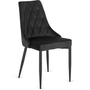 Стілець оксамитовий MEBEL ELITE CORK Velvet Чорний фотографія