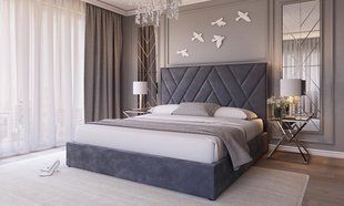 Кровать СТЕЛЛА Prestol 180x200 Графит фотография