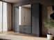 Шафа для одягу Perfect Home Келлі / Kelly 4DL 4-дверна з дзеркалом Графіт фотографія